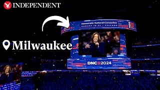 Kamala Harris makes second surprise appearance at DNC virtually from Milwaukee rally