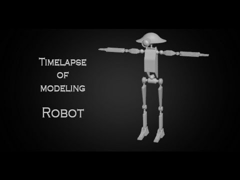 Timelapse of modeling a robot in 3Ds Max - YouTube