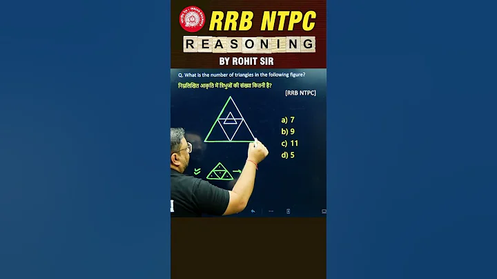 🔥COUNTING TRIANGLES | REASONING BY ROHIT SIR | #shorts #ssc #rrbntpc #ntpc_exam #radianmensa