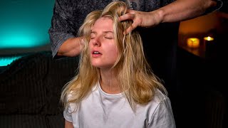 Instant Insomnia Relief 🧠 Intense ASMR Head Massage & Shoulder Tapping for Deep Sleep (No Talking)