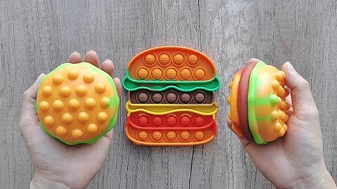 New Hamburger Pop It Unboxing 2021 - 3D Pop It Ball Fidget Toy