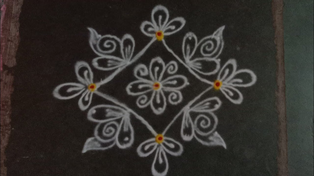Simple rangoli for daily use #dotsrangoli  #easyrangoli  