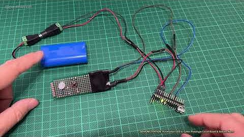 DEMONSTRATION: Pushbutton LED w/Green Prototype Circuit Board & Arduino Nano