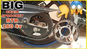 Big Chain Sprockets Install In TVS Apache RTR 160 4v 🔥 😱