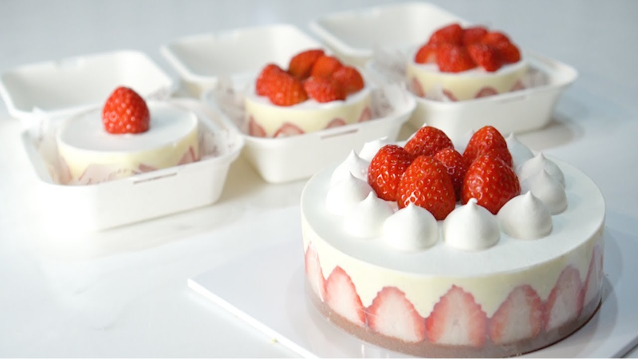 디저트카페 레시피 / 딸기 케이크 프레지에 만들기 Strawberry Fraisier Cake :: 지니 Jiny
