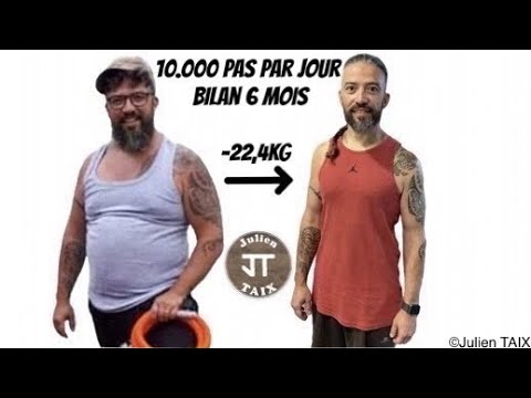 10000 pas par jour pendant 6 mois! Bilan, perte de poids, transformation physique etc