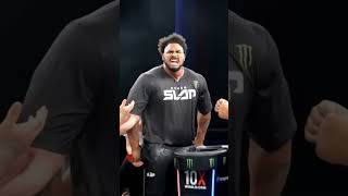 What kind of power is this, such a slap, I can't believe it #mma #wwe #ufc #slapbattles