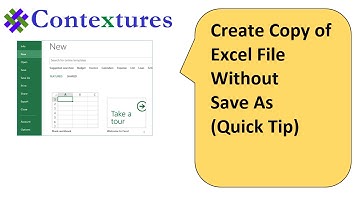 Create Copy of Excel File Without Save As: Quick Tip