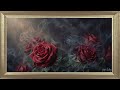 Vintage Roses Painting 🌹 Frame TV Art | TV wallpaper Art | TV Screensaver Art