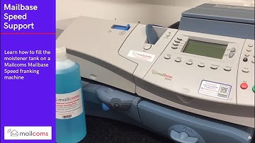 How to fill the moistener tank on a Mailcoms Mailbase Speed Franking Machine