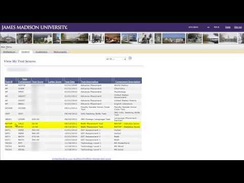 Finding Your JMU Placement Scores