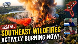 These are the active wildfires in NC, SC, GA and FL