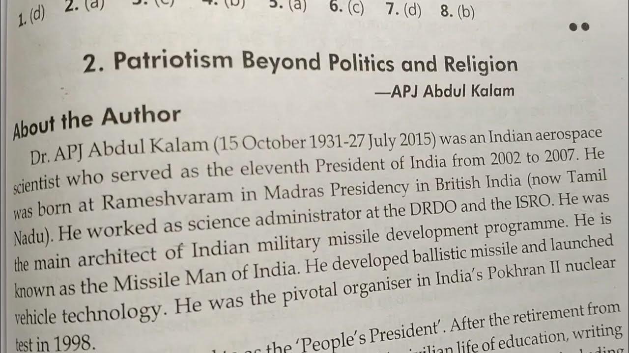 essay on patriotism beyond politics and religion