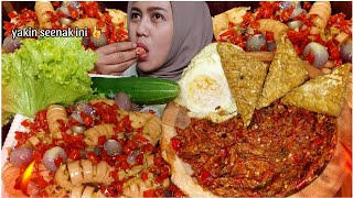 Yummy Menu Viral Lagi Sosis Oseng Bawang Utuh Sambal Terasi Lalapan Asmr Mukbang Indonesia