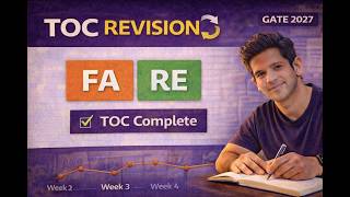 TOC Revision | Finite Automata & Regular Expressions | GATE 2027