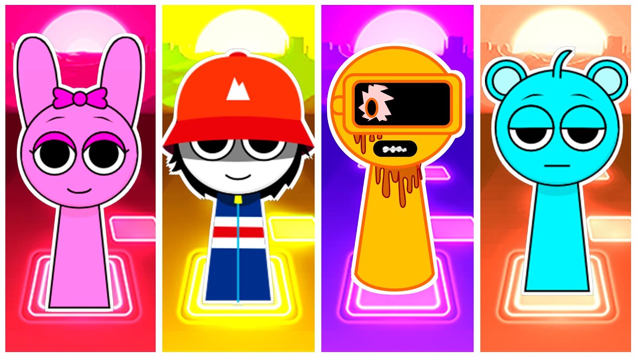 INCREDIBOX SPRUNKI NORMAL VS HORROR VS FAT VS FUN TILES HOP in Incredibox Sprunki! 