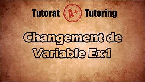 Calcul Intégral - Changement de Variable Ex1 - CEGEP au Québec