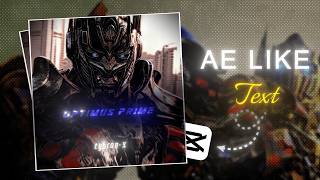 AE like text in Capcut | Tutorial