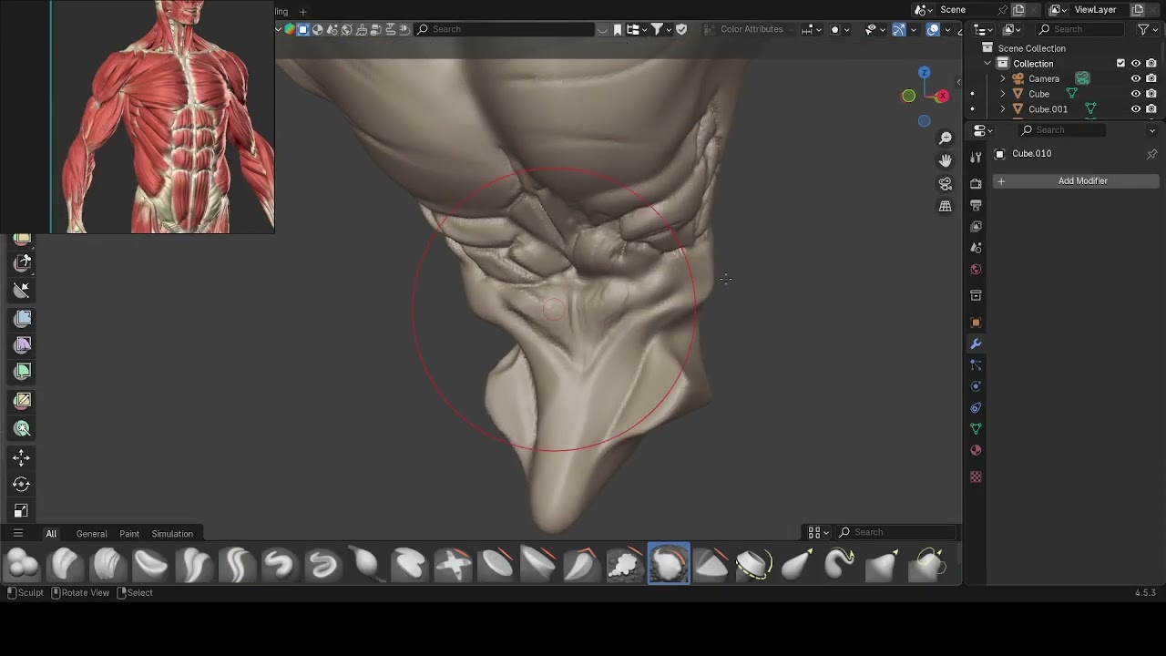 Blender 3D Demogorgon Stranger Things sculpt Part 2