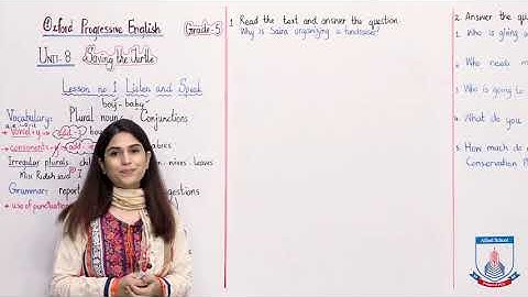 Class 5 - English - Unit 8 - Lecture 1 - Saving The Turtle - Allied School