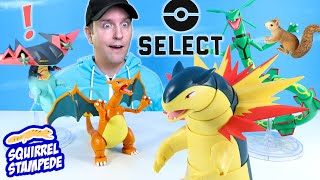 Pokemon Select Fancy Action Figures Dragon Types \& Typhlosion Squirrels Jazwares Series Review