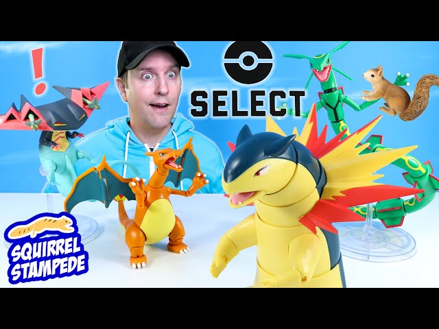 Pokemon Select Fancy Action Figures Dragon Types & Typhlosion Squirrels Jazwares Series Review class=