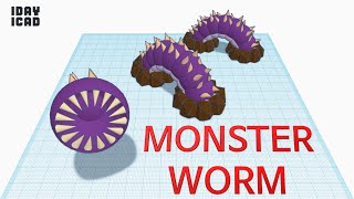 [1DAY_1CAD] MONSTER WORM (Tinkercad : Design / Project / Education)