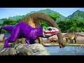 Spider-Man Raptor vs Joker I-REX & Batman Sharkzilla Jurassic Park Superhero Dinosaurs Fight