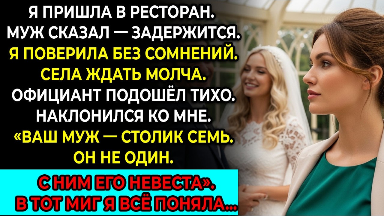 Официант сказал: «Ваш муж за столиком семь — с невестой». Тогда я поняла, как должна жить дальше