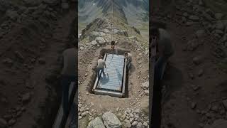 Mountain Bunker House Build Timelapse | From Rock to Luxury Survival Home 🏔️🏠#viral #fyp