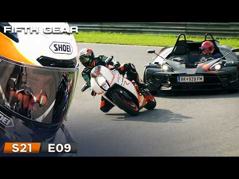 KTM X-Bow RR vs Motorcycle: Who Will Rule The Asphalt? | Fifth Gear Season 21 Episode 9