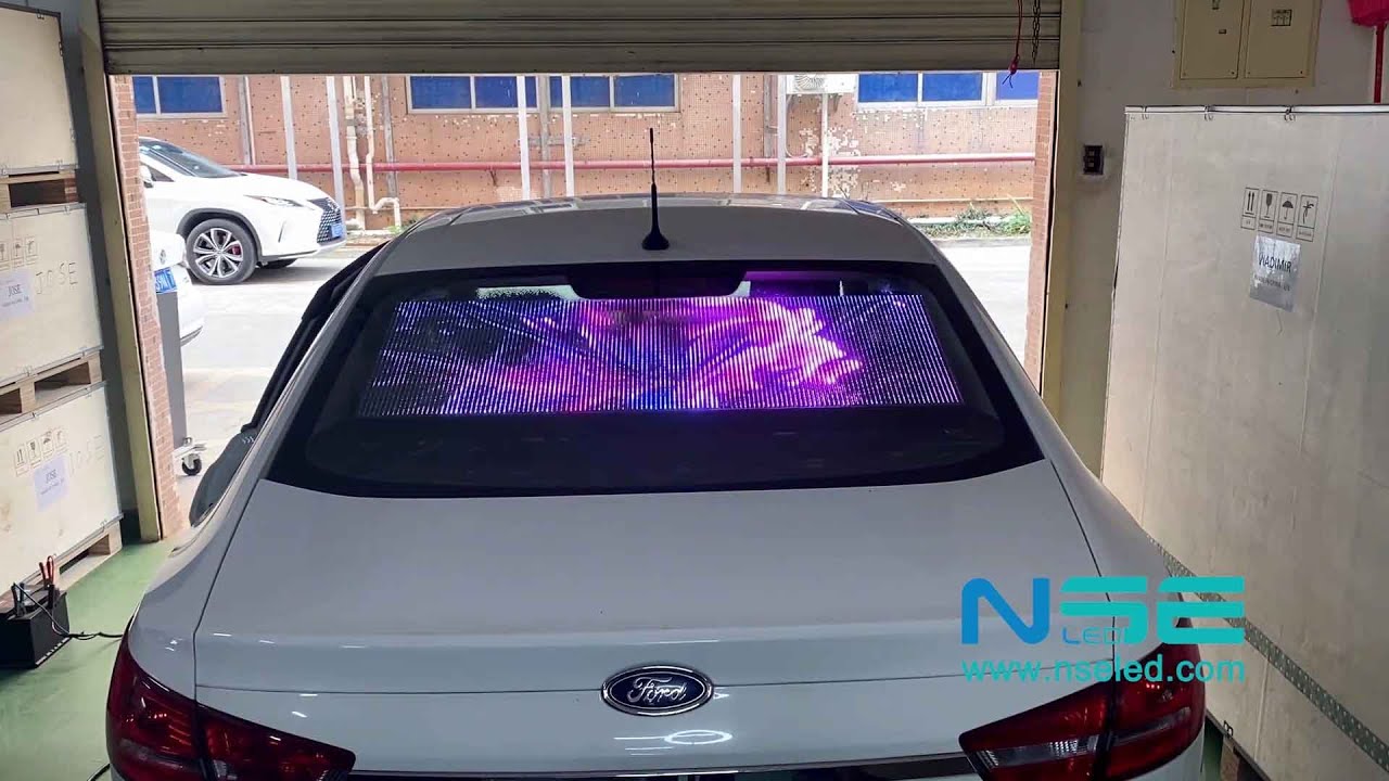 3M Line Car LED Display Car Rear Window LED Screen Moving