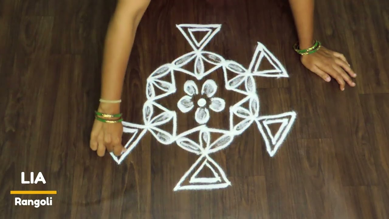 beautiful daily kolam rangoli designs / diya muggulu designs / beginner easy rangoli.