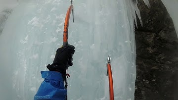 Ice climbing fall