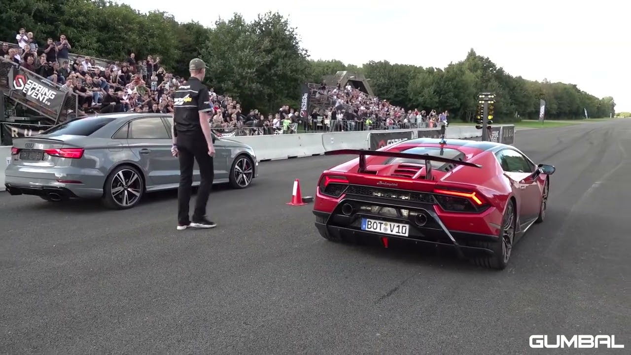 1050HP Twin Turbo GTX35 Lamborghini Huracan Performante vs Porsche 992 Turbo S