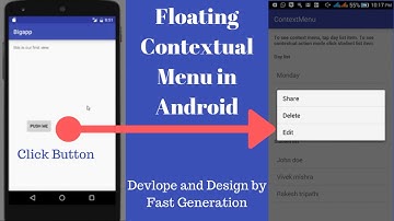 Floating Contextual Menu in Android | Androoid Studio | Fast Generation