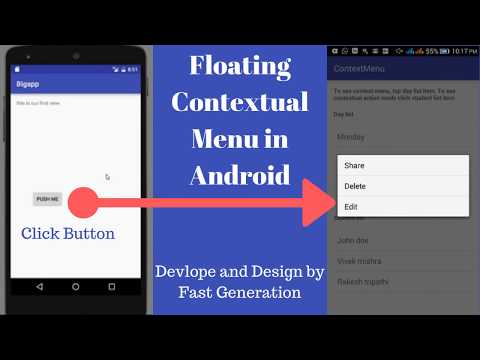 Floating Contextual Menu in Android | Androoid Studio | Fast Generation