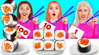 100 KATLI YİYECEK MÜCADELESİ | RATATA POWER’dan 24 Saat Boyunca Ucuz & Pahalı Yiyecek