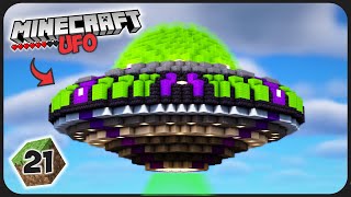 Aku Membuat UFO Raksasa untuk Mob Farm di Duniaku ! || Minecraft Survival Indonesia S2 #21