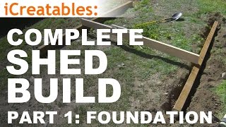 Chris from http://www.icreatables.com/sheds/shed-plans.html teaches you how to build a storage shed foundation. This video shows 