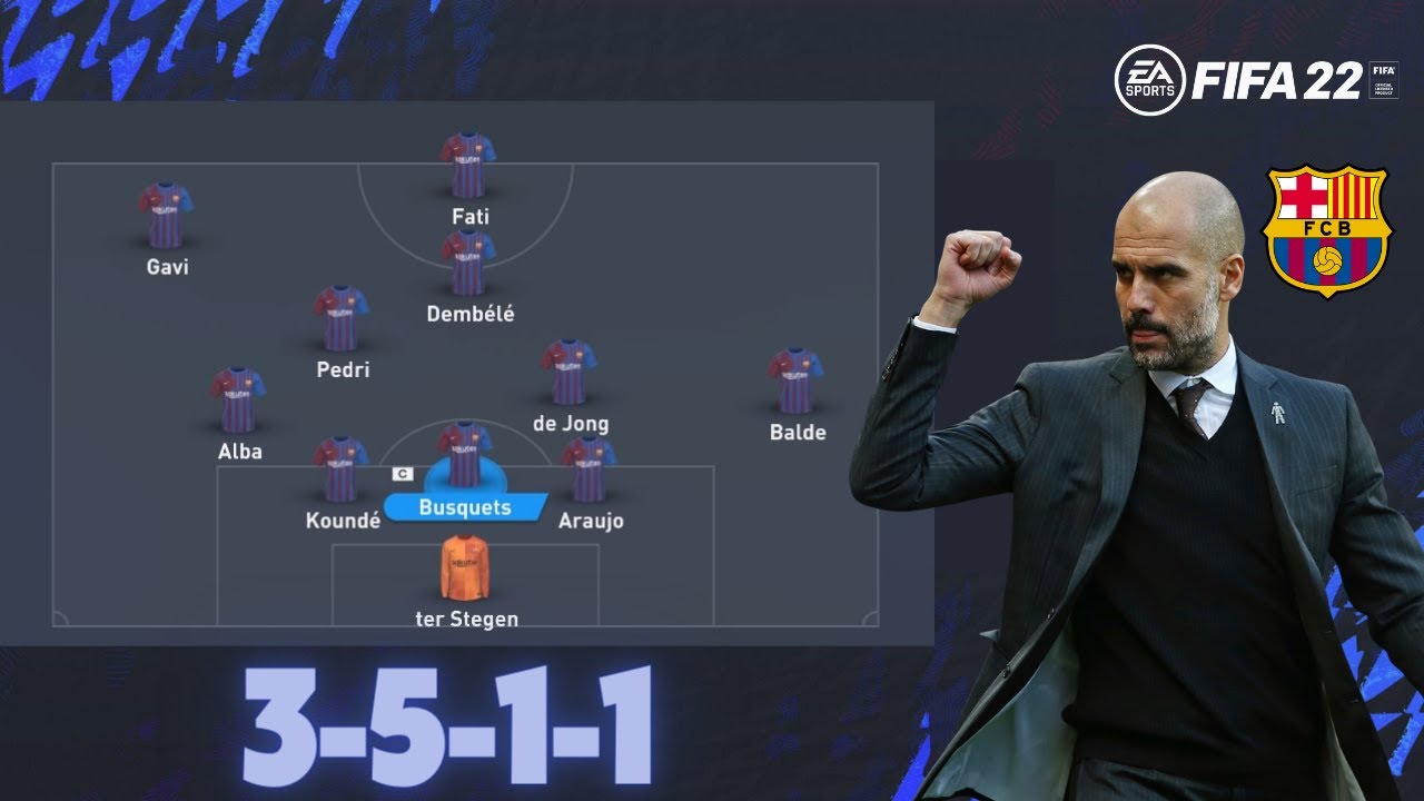 Recreate Pep Guardiola's 4-3-3 False 9 Barcelona Tactics (10-11) in FIFA 22 (works on FIFA 23)