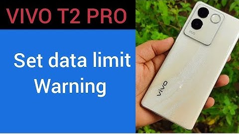 How to set data limit warning,Vivo T2 pro me data limit kaise set Karen