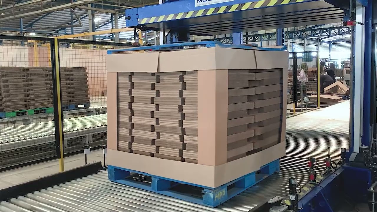 MOSCA SoniXs KCK-121 - Fully Automatic Pallet Packing Press (Corrugated Industry)