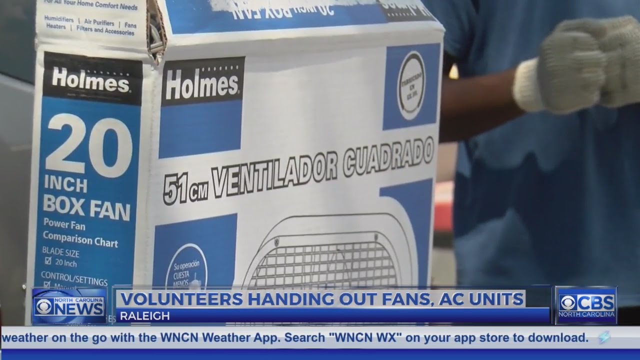 Raleigh Helping Hand Mission donating hundreds of fans, air