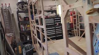 Flagstaff Pop up camper conversion building walls rough in window openings #rvlife #budgetrv #camp