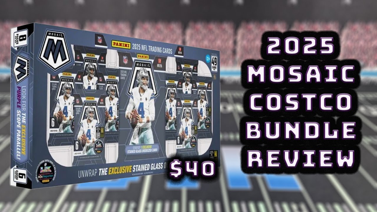 2025 Mosaic Football COSTCO Bundle Review! Oversized STAINED GLASS!