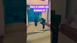 “The Dark Story of Zombie &amp; Drowned 😳” #shorts #minecraft