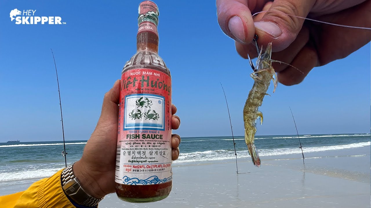 SECRET Beach Fishing Bait? Asian Fish Sauce Soaked Shrimp (Nuòc Mam