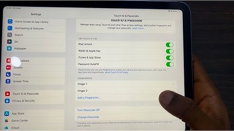 iPadOS 18: How to Delete Fingerprint on iPad