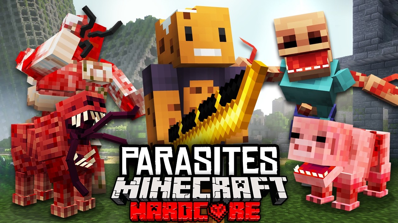 I Survived 100 Days in an EVOLVED PARASITE WORLD in Minecraft Hardcore MOVIE